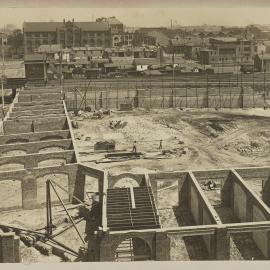 Print - Stall walls and construction, City Municipal Fruit Market Building Number 3, Quay and Hay Streets Haymarket, 1911