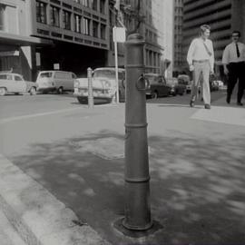 Hitching post, Spring Street Sydney, 1973