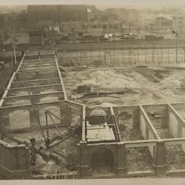 Print - Stall walls and construction, City Municipal Fruit Market Building Number 3, Quay and Hay Streets Haymarket, 1911