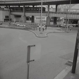 Streetscape and Sydney Opera House site, corner of Albert and Phillip Streets Sydney, 1973