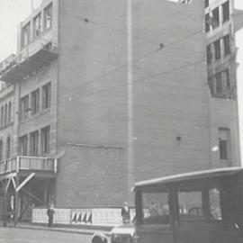 Demolition, rear of the old Sun building on Elizabeth Street Sydney, 1933