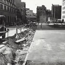 Road widening , Elizabeth Street Sydney, 1934