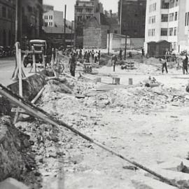 Road widening project, Elizabeth Street Sydney, 1934