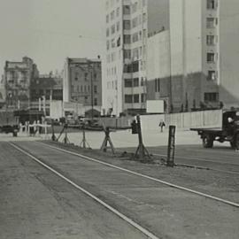 Road widening and extension projects, Elizabeth Street Sydney, 1933