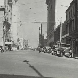Elizabeth Street looking south from Hunter Street Sydney, 1933