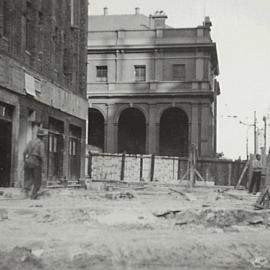 View along Elizabeth Street at the corner of King Street Sydney, 1934