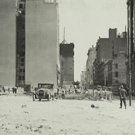 Road widening, Elizabeth Street Sydney, 1933