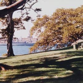 View looking east from Mrs Macquaries Point to Garden Island, Sydney, 1986