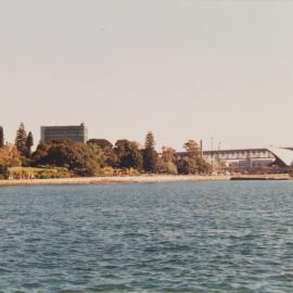 View looking  west of Botanical Gardens and Opera House, Sydney, 1986