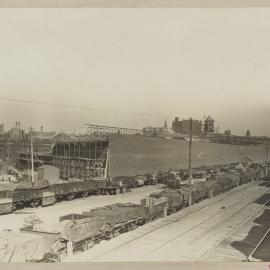 A-00038757 Print - Darling Harbour Goods Line and Fruit Market Building 3, Hay and Quay Streets Haymarket, 1911