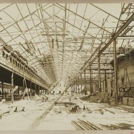 Print - Construction of the City Municipal Fruit Market Building Number 3, Hay and Quay Streets Haymarket, 1912