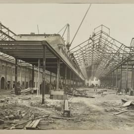 Print - Construction of the City Municipal Fruit Market Building Number 3, Hay and Quay Streets Haymarket, 1913