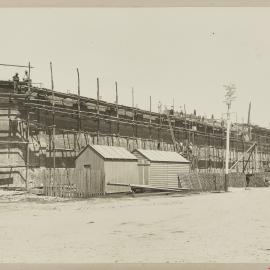 Print - Work site offices and City Municipal Fruit Market Building Number 3, Hay Street Haymarket, 1911