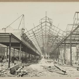 Print - Construction of the City Municipal Fruit Market Building Number 3, Quay and Hay Streets Haymarket, 1911