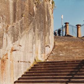 Tarpeian Way steps, Bennelong Point, 1986