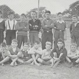 Group of boys, Moore Park Playground, Moore Park Road and Anzac Parade Moore Park, 1936