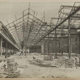 A-00038771 Print - Construction of the City Municipal Fruit Market Building Number 3, Quay and Hay Streets Haymarket, 1911