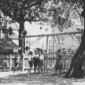 Children's playground at Moore Park Kindergarten, 1936