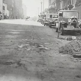 Reconstruction of Macquarie Street Sydney, circa 1934