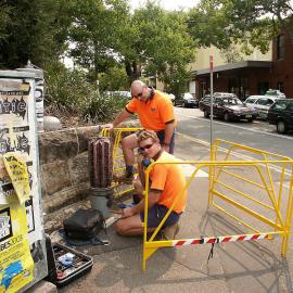 Telstra technicians at work, Glebe Point Road Glebe, 2003