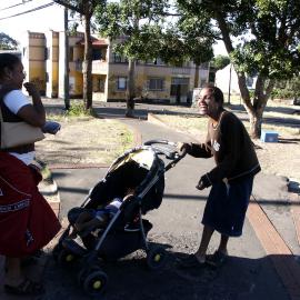 Young women and baby on Eveleigh Street Redfern, 2003