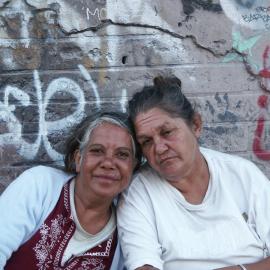 Portrait of two women on Eveleigh Street Redfern, 2003