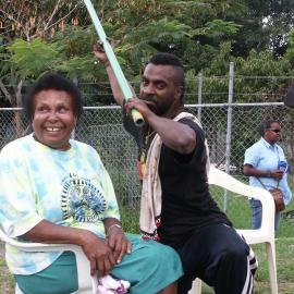 Two guests at the farewell to Auntie Joyce Ingram, Eveleigh Street Redfern, 2004