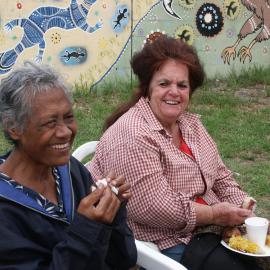 Two guests at the farewell to Auntie Joyce Ingram, Eveleigh Street Redfern, 2004