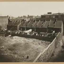 Print - Vacant lot and houses Frog Hollow Surry Hills, 1928