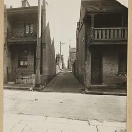 Print - Streetscape, Goulburn Street towards Garrett Lane Surry Hills, 1928