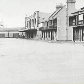 Terrace houses and Macquarie Hotel, Bourke Street, Woolloomooloo, 1929