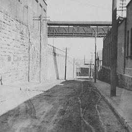 Overhead bridge, Bowman Street, Pyrmont, 1932