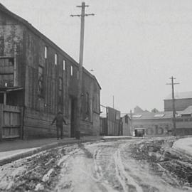 Road surface prior to reconstruction, Bowman Street, Pyrmont, 1932