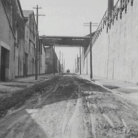 Road surface prior to reconstruction, Bowman Street, Pyrmont, 1932