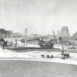 Southern approach to the Sydney Harbour Bridge, Millers Point, 1932