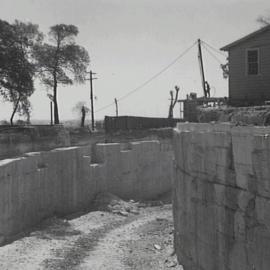 Construction of circular cut Millers Point, 1941