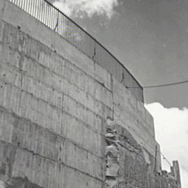 Circular cut retaining wall, Millers Point, 1941