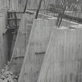 Reinforcement for retaining wall counter forts, York Street North The Rocks, 1941