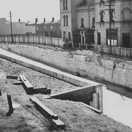 Resurfaced roadway, York Street North The Rocks, 1942