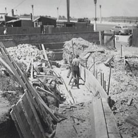 Construction of on ramp, Bradfield Highway Millers Point, 1941