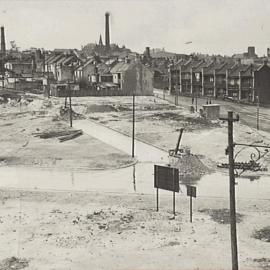 Construction of Garrett Lane, Brisbane Street area resumption Surry Hills, 1929