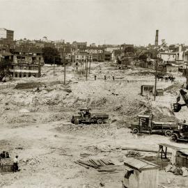 Excavated site, Brisbane Street area resumption Surry Hills, 1928