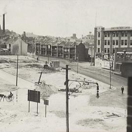 Construction of Garrett Lane, Brisbane Street area resumption Surry Hills, 1928
