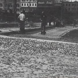 Road reconstruction, Carrington Street Sydney, 1932