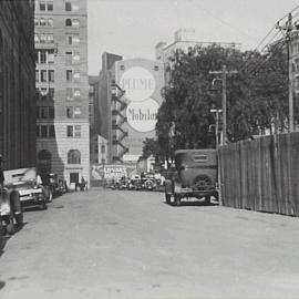 Carrington Street Sydney prior to reconstruction, 1932