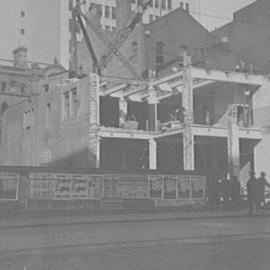 Demolition of the old "Sun" building on Castlereagh Street Sydney, 1933