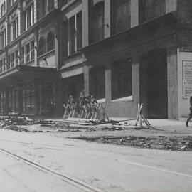 Reconstruction of Castlereagh Street Sydney, 1932