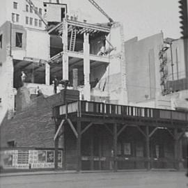 Demolition of the old "Sun" building on Castlereagh Street Sydney, 1933