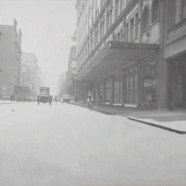 Traffic on Castlereagh Street Sydney, 1932