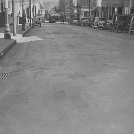 Cars parked on Castlereagh Street Sydney, 1932